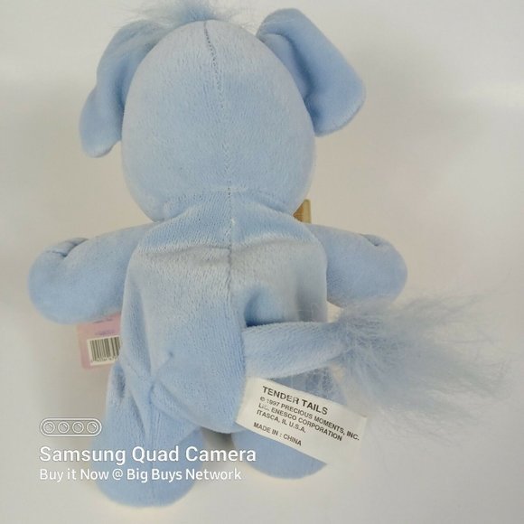 1997 Enesco Precious Moments 8" Tender Tails "Blue Elephant" Soft Plushie Luvey - Picture 8 of 12
